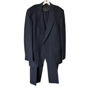 Botany 500 Men’s Vintage Two Piece Suit Estimated Size 44L Check Career Office